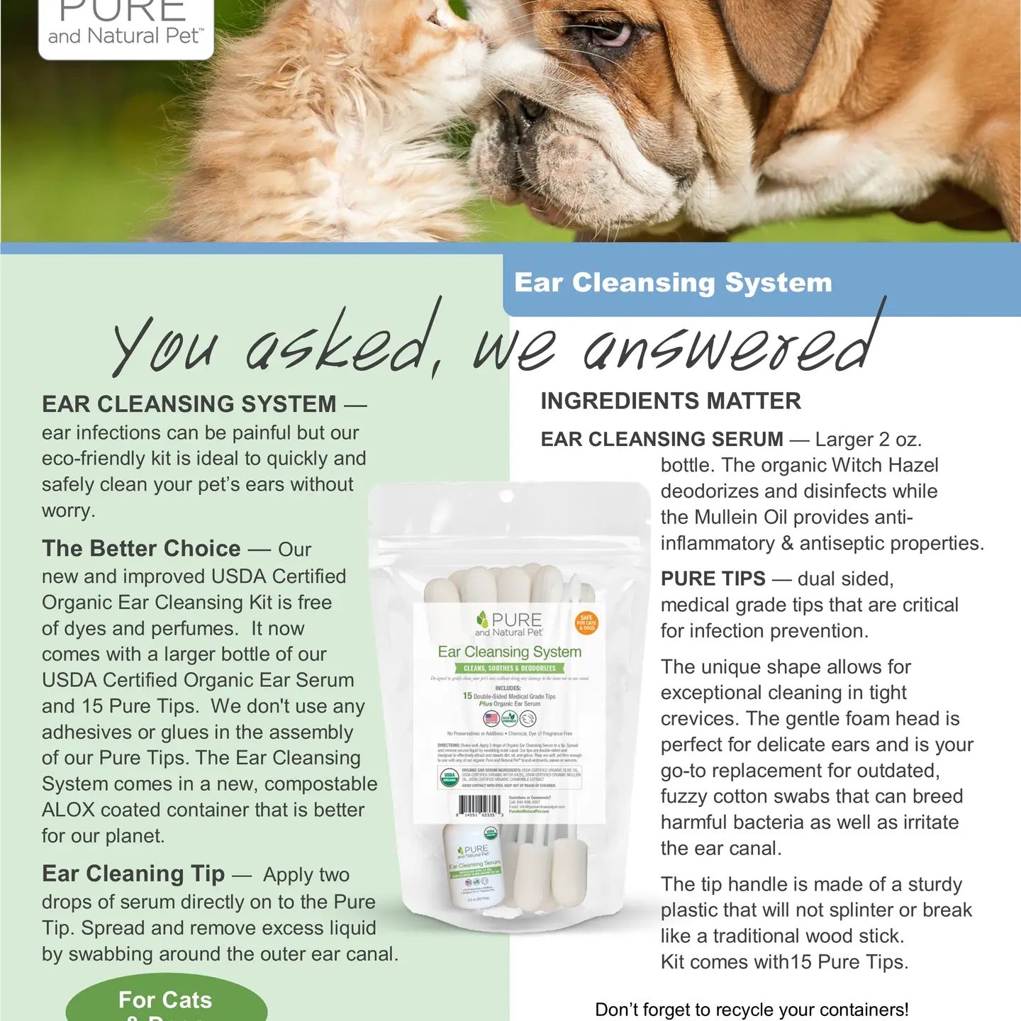 Ear Cleansing Systems (Dogs or Cats)