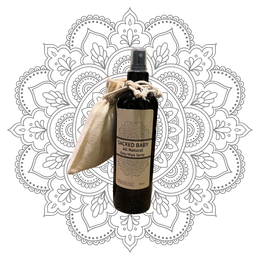 All Natural Baby Wipe Spray w/ Reusable Cloth- 16oz
