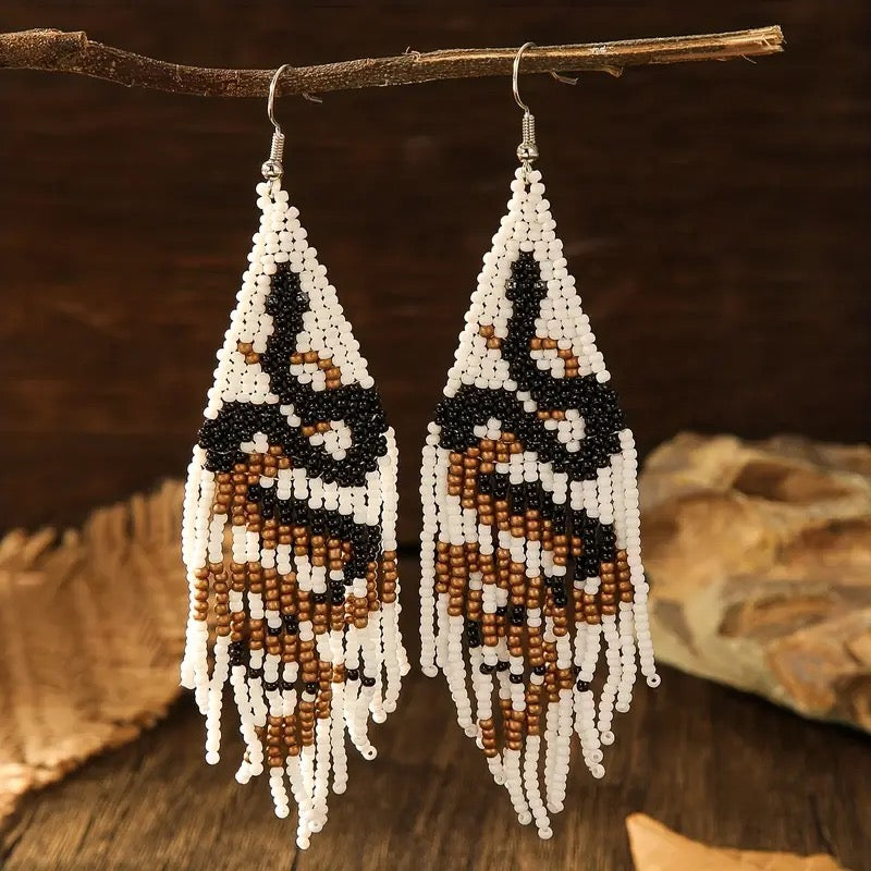 Bohemian Snake Beaded Earrings