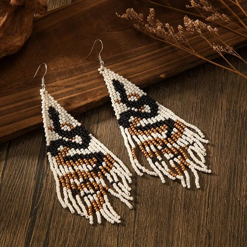 Bohemian Snake Beaded Earrings