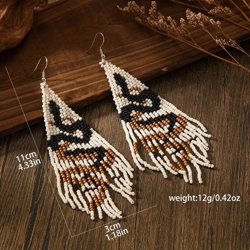 Bohemian Snake Beaded Earrings