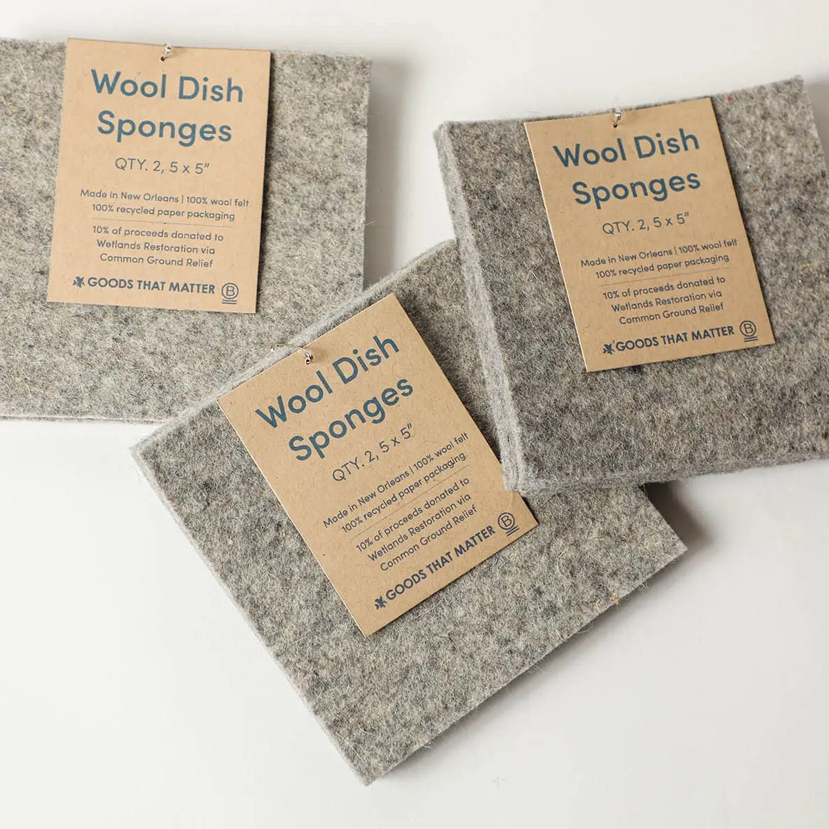 Wool Eco Dish Sponges - Gives To Wetland Restoration