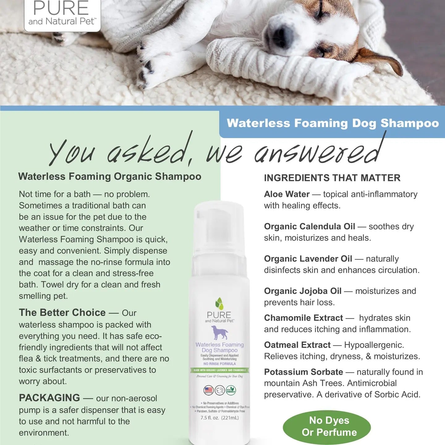 Waterless Foaming Dog Shampoo