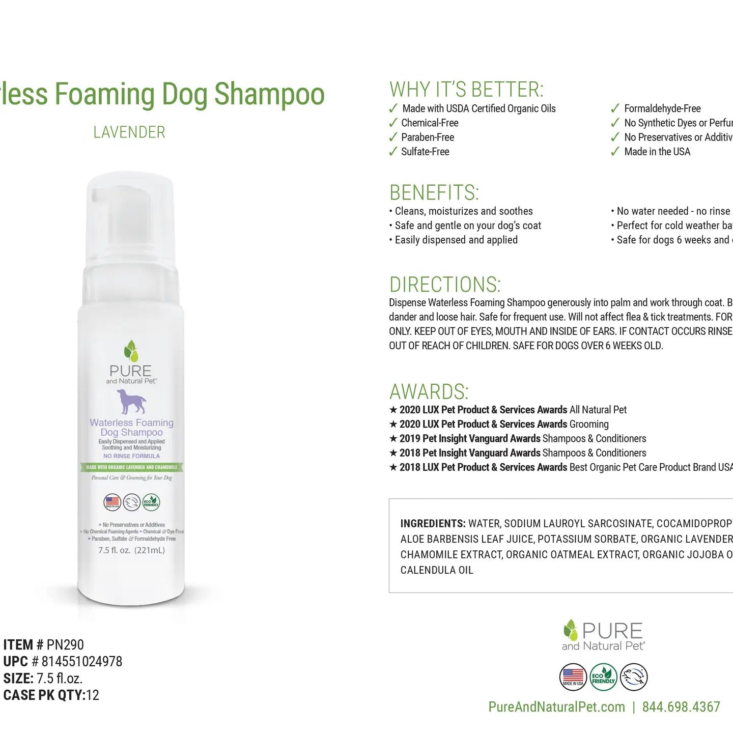 Waterless Foaming Dog Shampoo