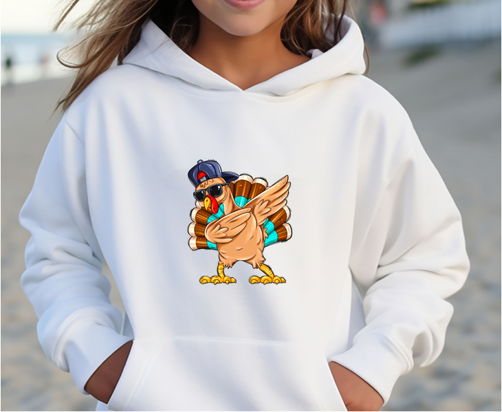 Dabbin Turkey Youth Hoodie