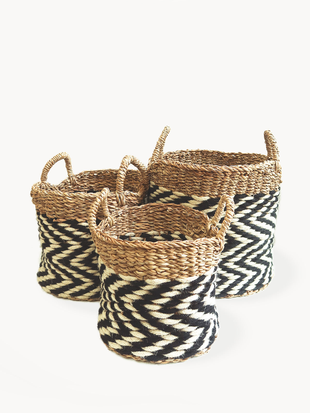 Ula Zigzag Basket - Set of 3